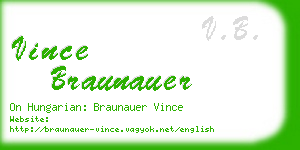 vince braunauer business card